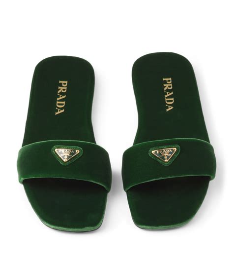 prada velvet slides